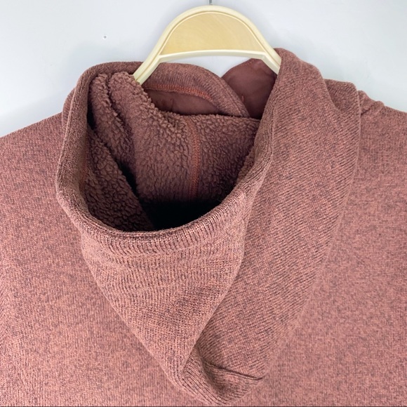 The North Face Hooded Sweater Knit Fleece Pullover in Faded Rose Heather Size L - Picture 7 of 12